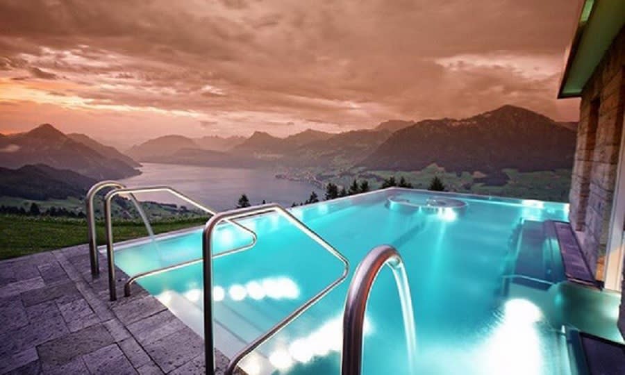 This infinity pool at a Swiss hotel has gone viral because it’s absolutely breathtaking