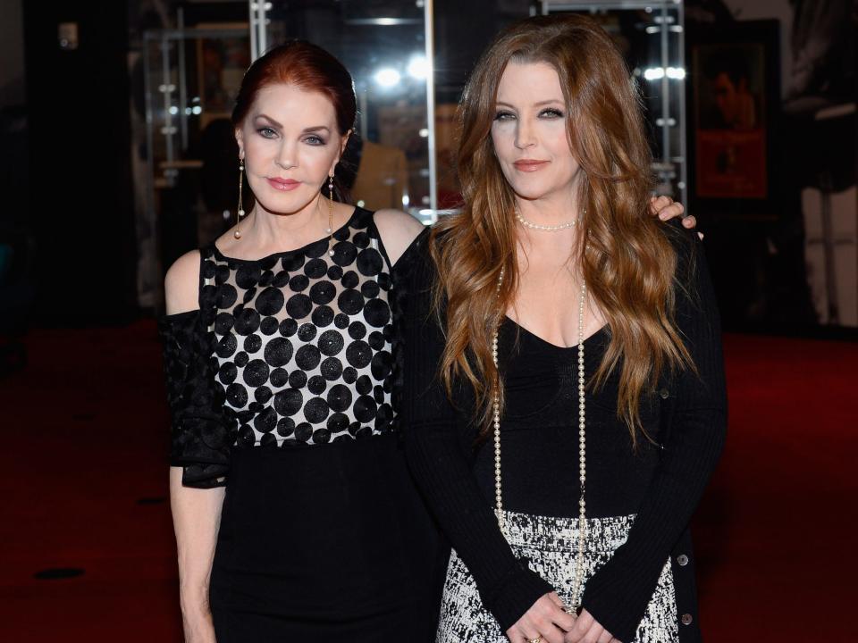 Actress Priscilla Presley (L) and singer Lisa Marie Presley