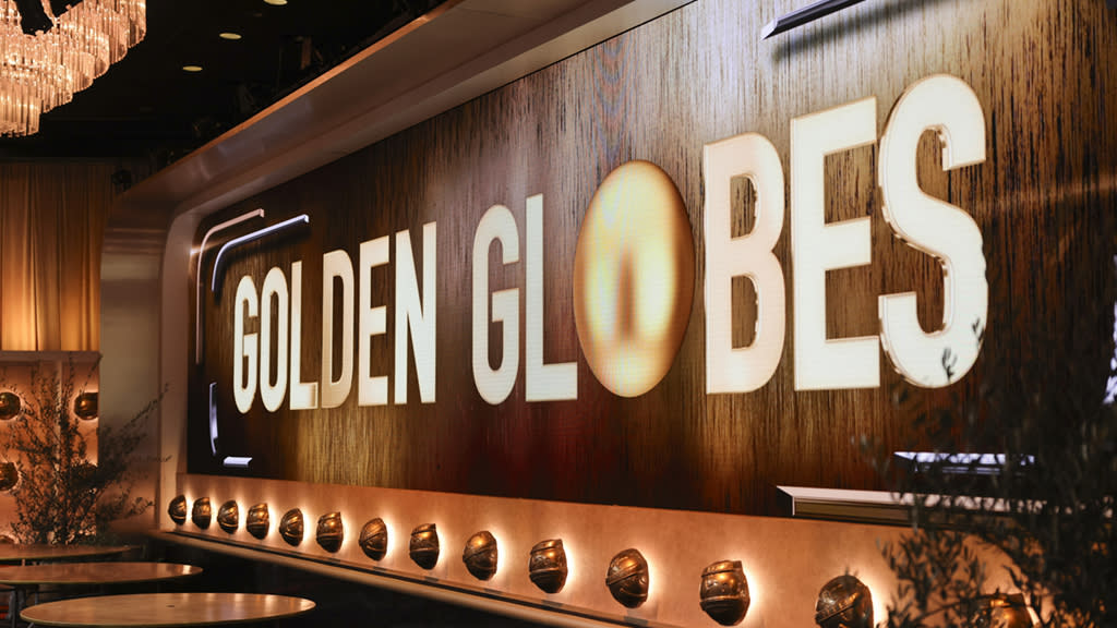  Signage at 2024 Golden Globe Awards. 