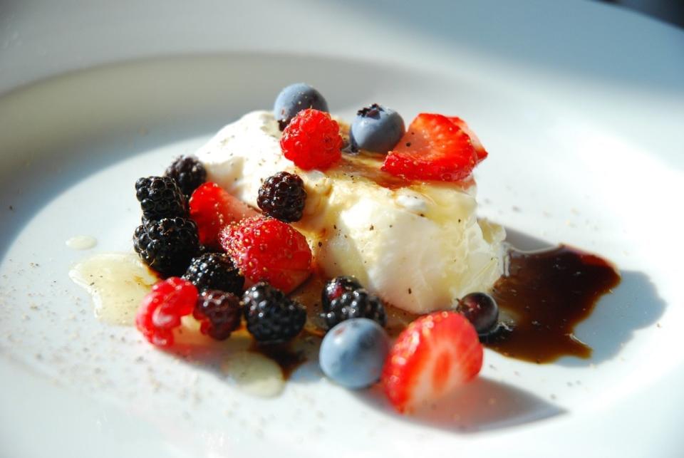 <strong>Get the <a href="http://food52.com/recipes/5081-burrata-with-garden-wild-berries-honey-balsamic-and-fresh-ground-pepper" target="_blank">Burrata with Garden & Wild Berries And Honey recipe </a>by thirschfeld via Food52</strong>