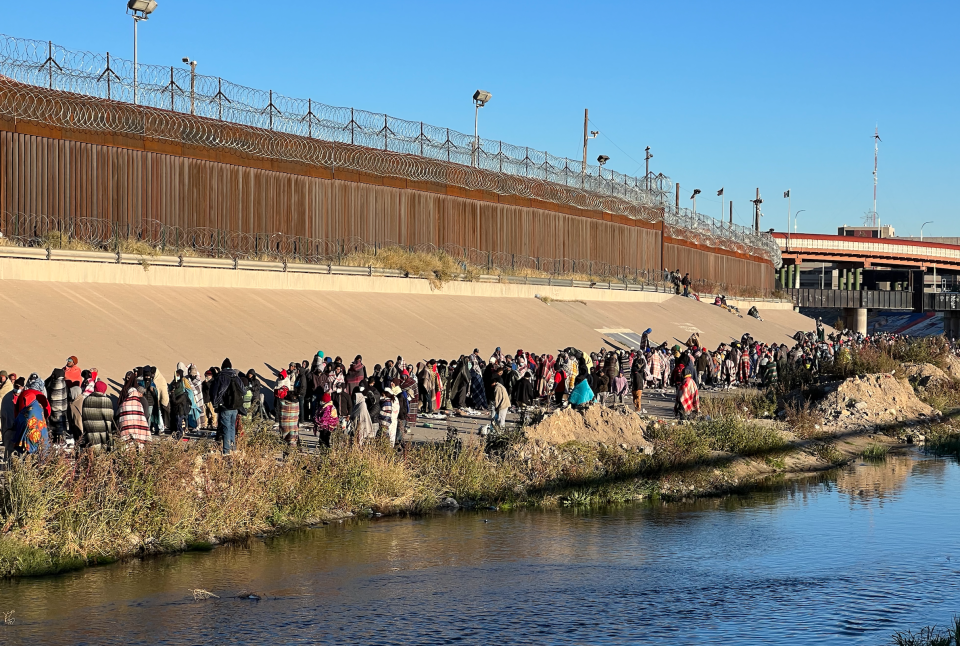 Migrants at the El Paso border