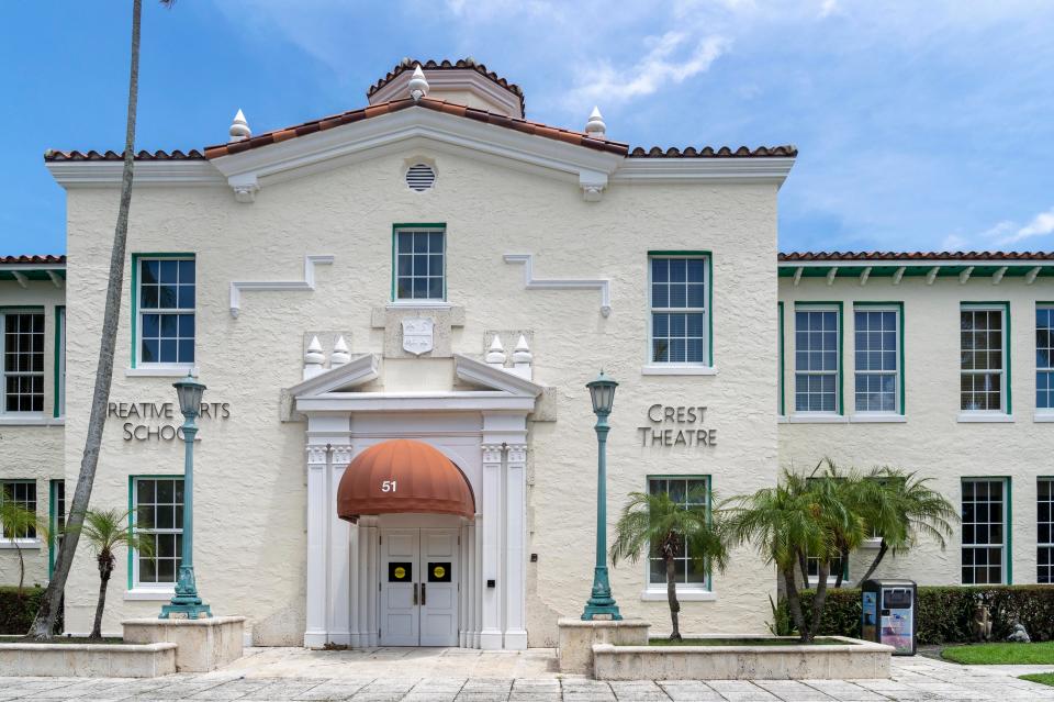 The Creative Arts School and Crest Theatre in Old School Square in Delray Beach, Florida on August 16, 2021. (GREG LOVETT/PALM BEACH POST)