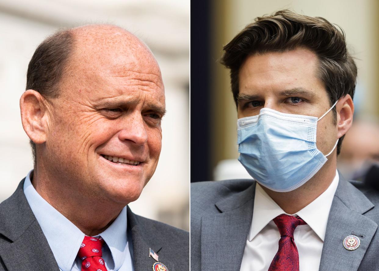 Rep. Tom Reed, R-N.Y (left) and Rep. Matt Gaetz, R-Fla. (right)