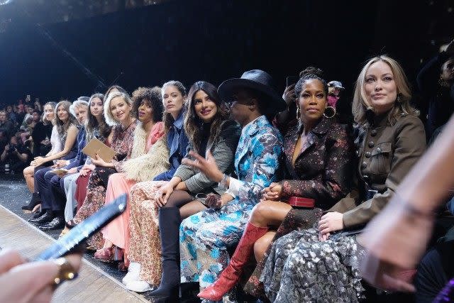 Stars gathered at the Michael Kors fall 2019 fashion show in NYC, which closed with a surprise performance by Barry Manilow!