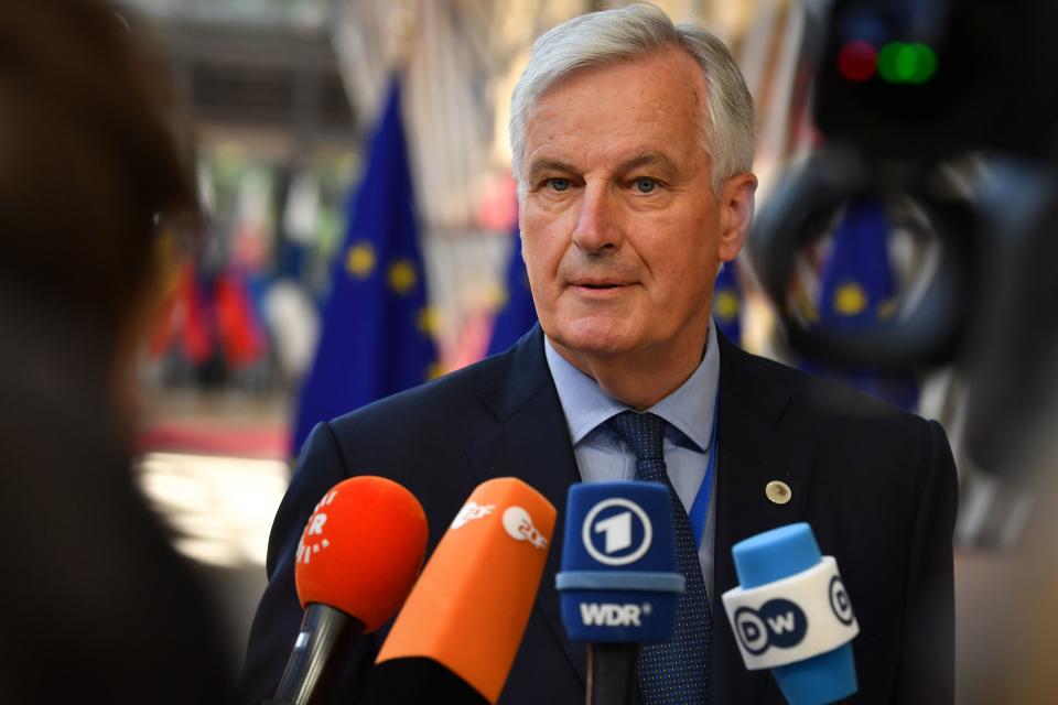 EU chief Brexit negotiator Michel Barnier gave a gloomy verdict on talks as he arrived at the European Council summit (Getty)