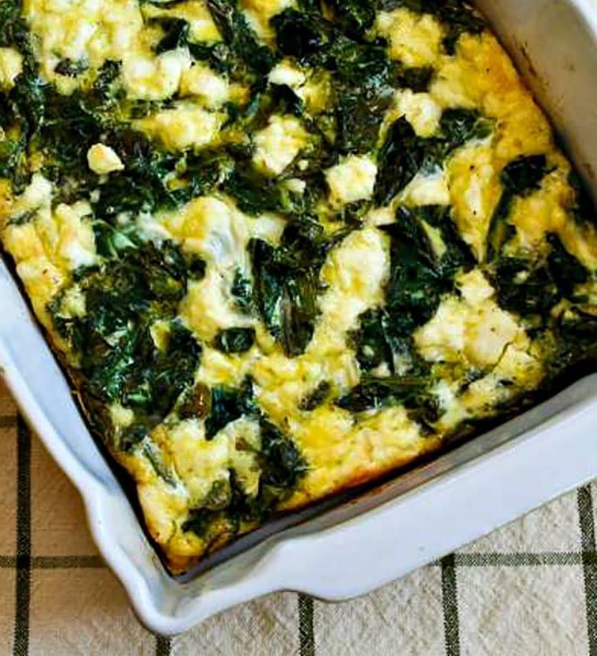 Kale and Feta Casserole from Kalyn's Kitchen