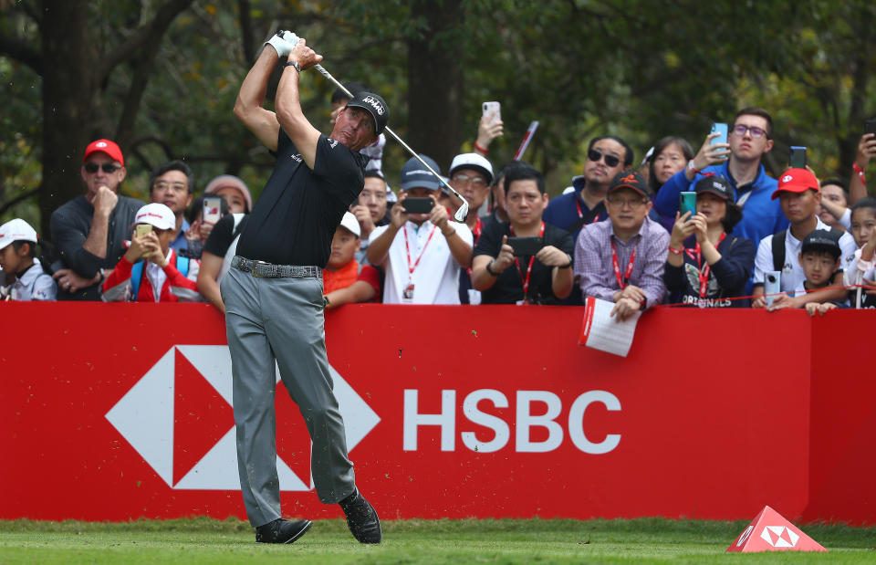 Phil Mickelson in action at the HSBC-WGC in Shanghai. (Getty)