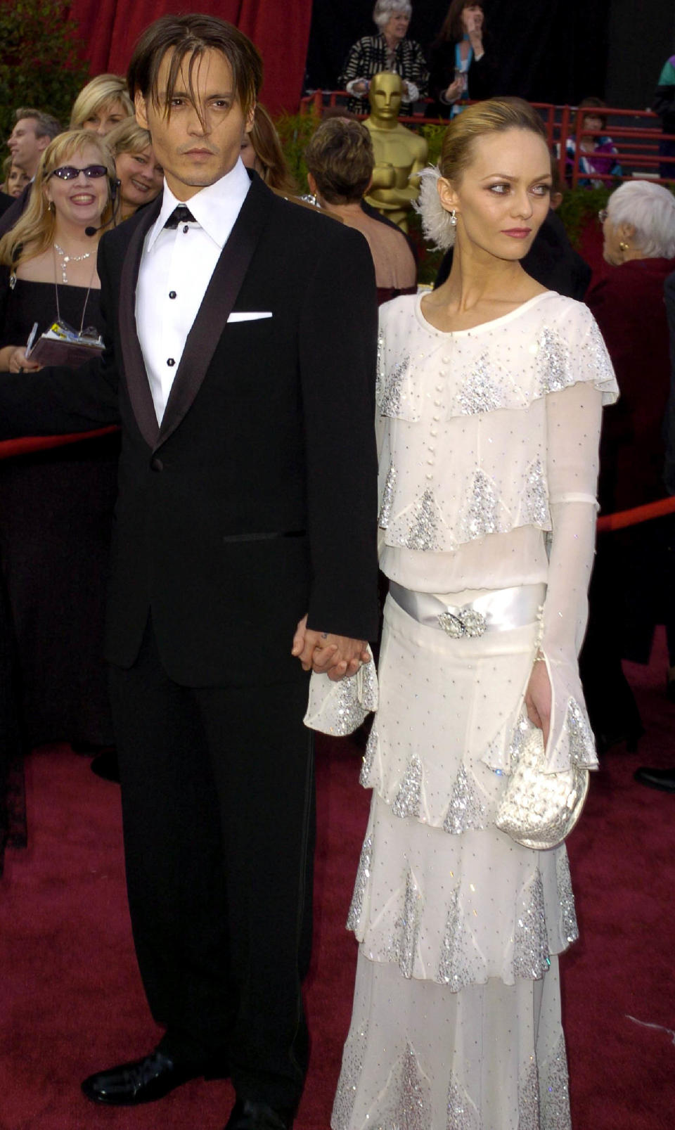 Johnny Depp with messy hairstyle at the Oscars 