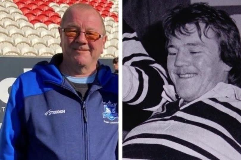 Terry Lynn (left) at Craven Park and (right) during his Hull FC days