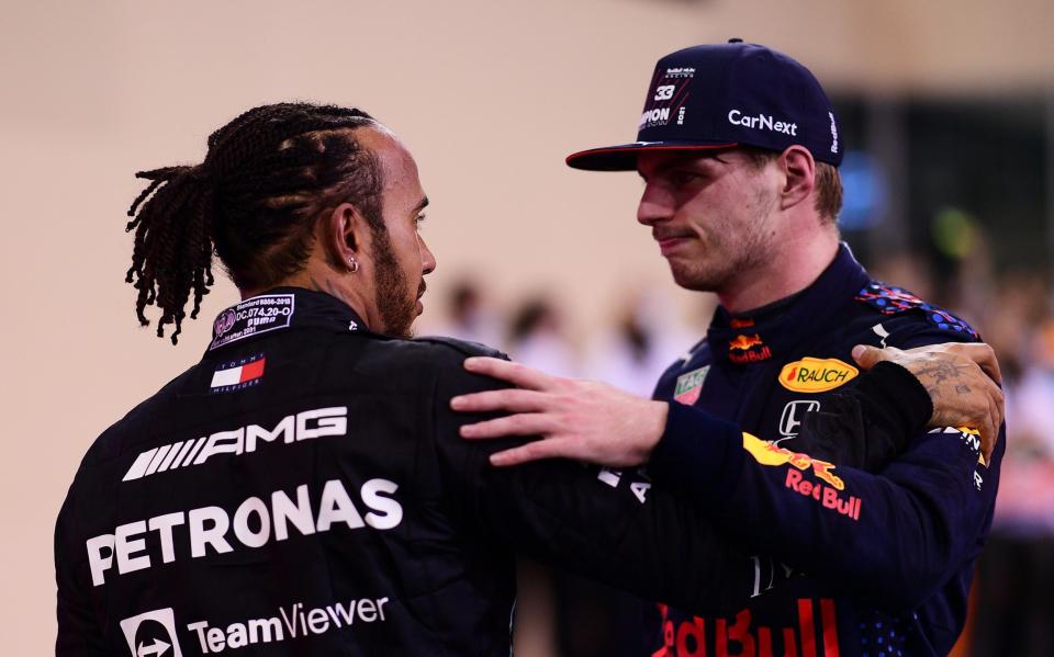 Lewis Hamilton and Max Verstappen