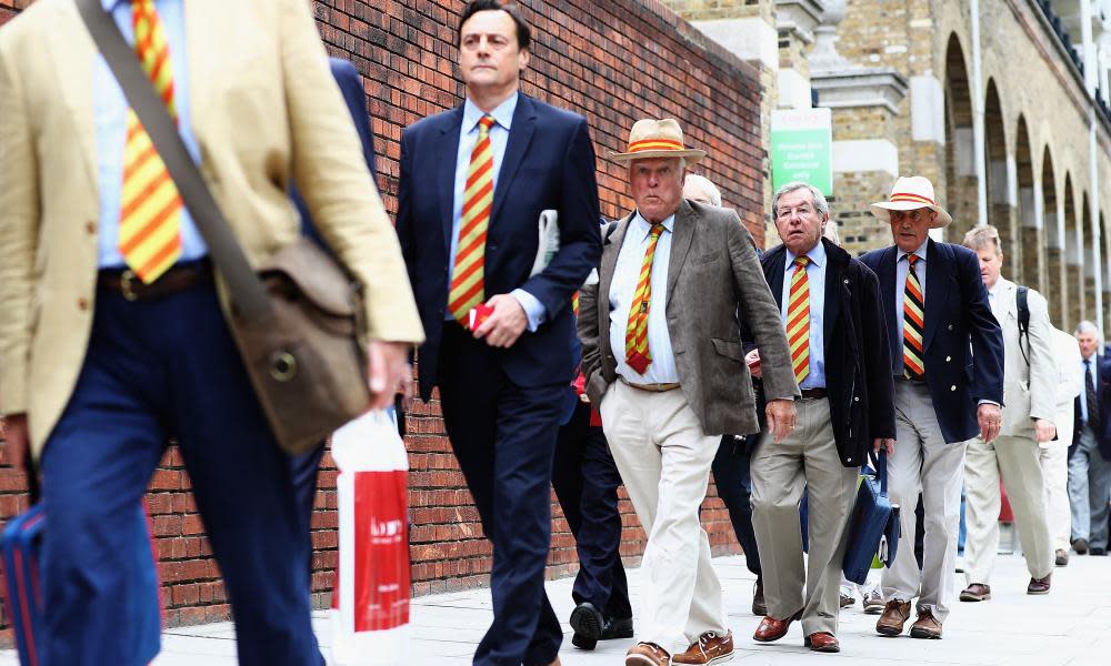 MCC members arrive at Lord’s.