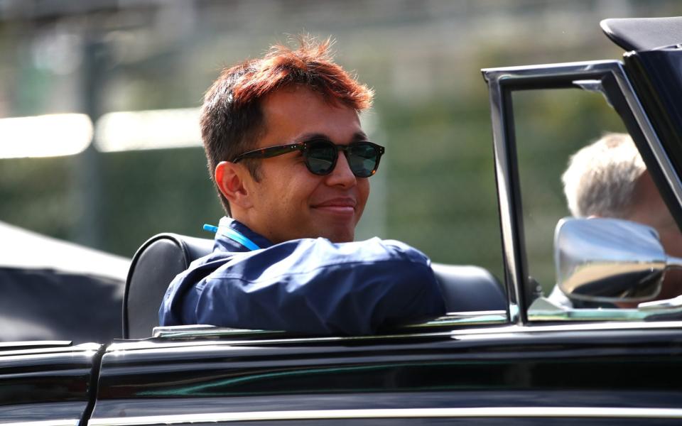 Alexander Albon of Thailand and Williams looks on from the drivers parade prior to the F1 Grand Prix of Belgium at Circuit de Spa-Francorchamps on August 28, 2022 in Spa, Belgium - Formula 1 via Getty Images