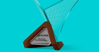 The Altair Enlighten Award honors the greatest sustainability and lightweighting advancements that reduce carbon footprint, mitigate water and energy consumption, and leverage material reuse and recycling efforts.