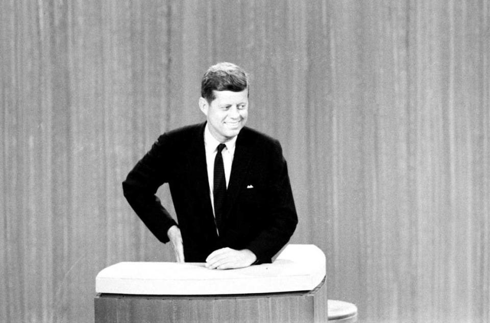 Not originally published in LIFE. Photo of John F. Kennedy made during the Kennedy-Nixon debates, 1960. (Paul Schutzer—Time & Life Pictures/Getty Images) <br> <br> <a href="http://life.time.com/history/kennedy-and-nixon-in-1960-debates-that-changed-the-game/#1" rel="nofollow noopener" target="_blank" data-ylk="slk:Click here to see the full collection at LIFE.com;elm:context_link;itc:0;sec:content-canvas" class="link ">Click here to see the full collection at LIFE.com</a>