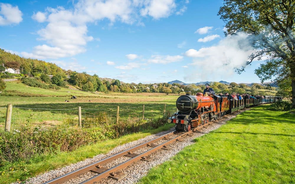 The Ravenglass and Eskdale Railway steams upwards through fields and woodland on a former iron-ore route, and the views are fabulous - brian.sherwen@virgin.net
