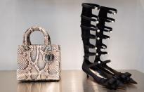 FILE PHOTO: A Lady bag and a pair of boots are pictured in the newly opened Dior boutique in Geneva