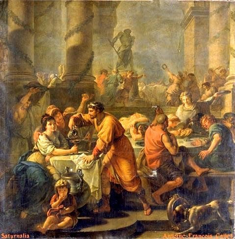 Saturnalia by Antoine-Francois Callet (1741-1823) Photo: Oil on canvas. Musée du Louvre