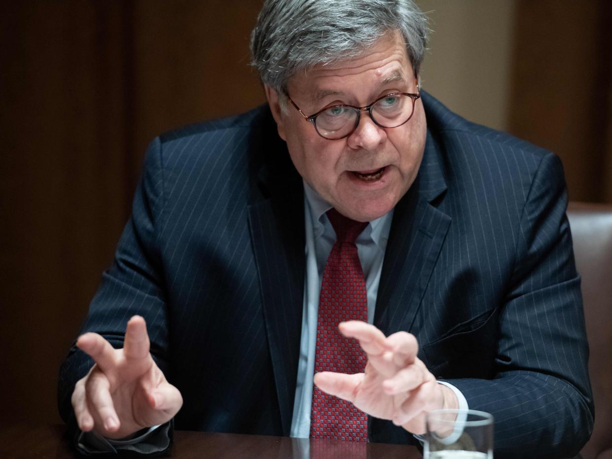 US attorney general Bill Barr (AFP via Getty Images)