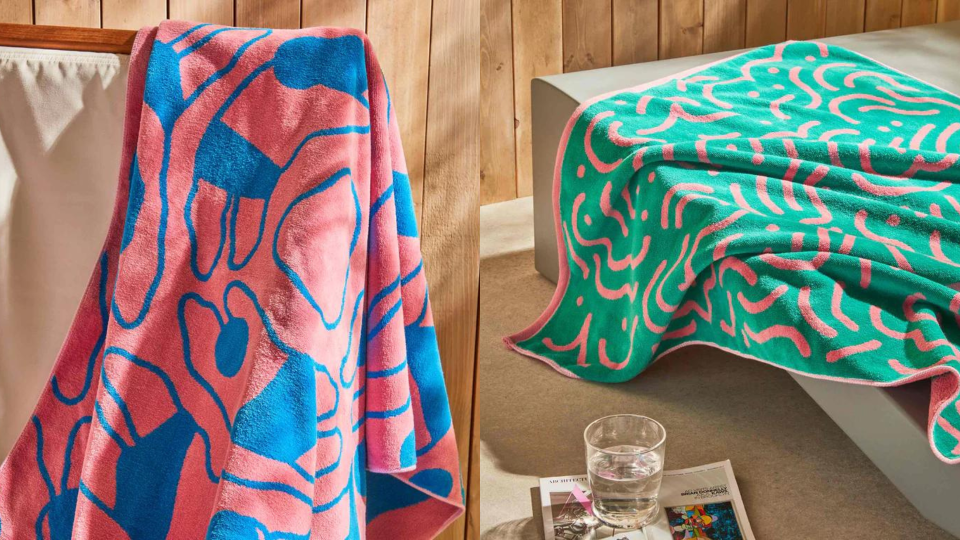 Plush and vibrant, these towels brighten up your bathroom.