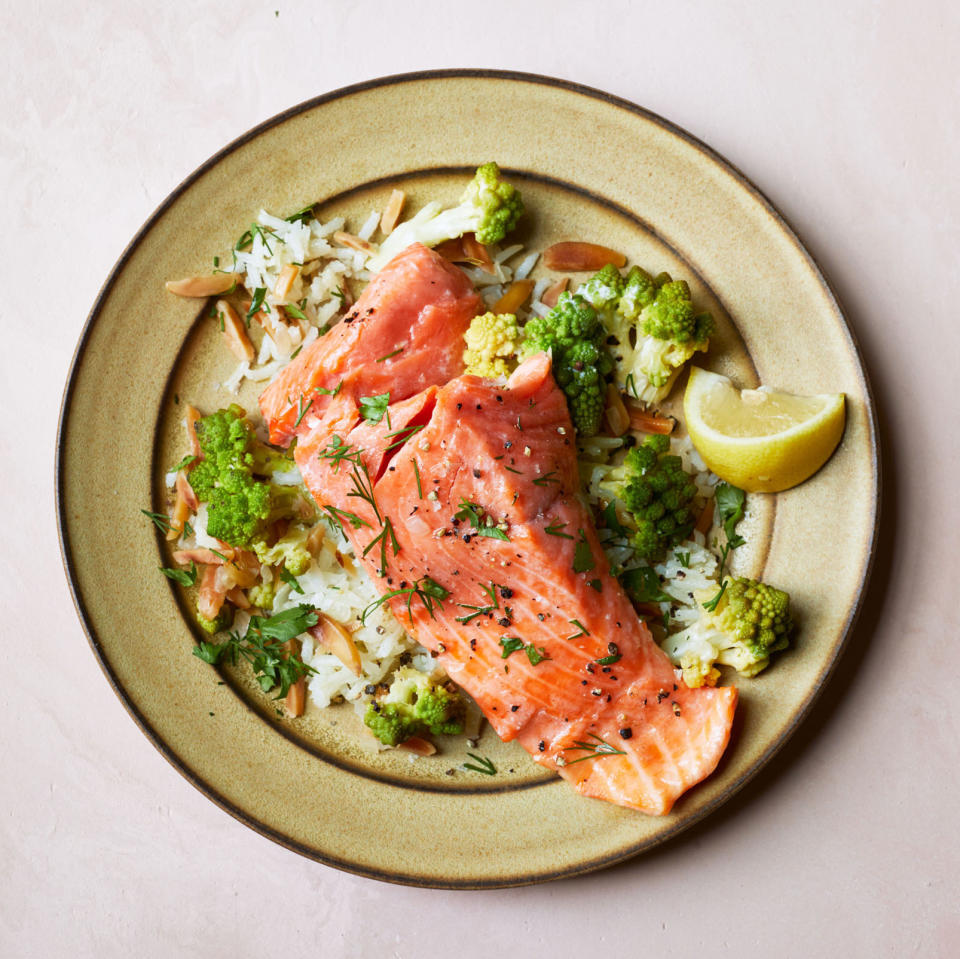 Wild Salmon and Romanesco Pilaf