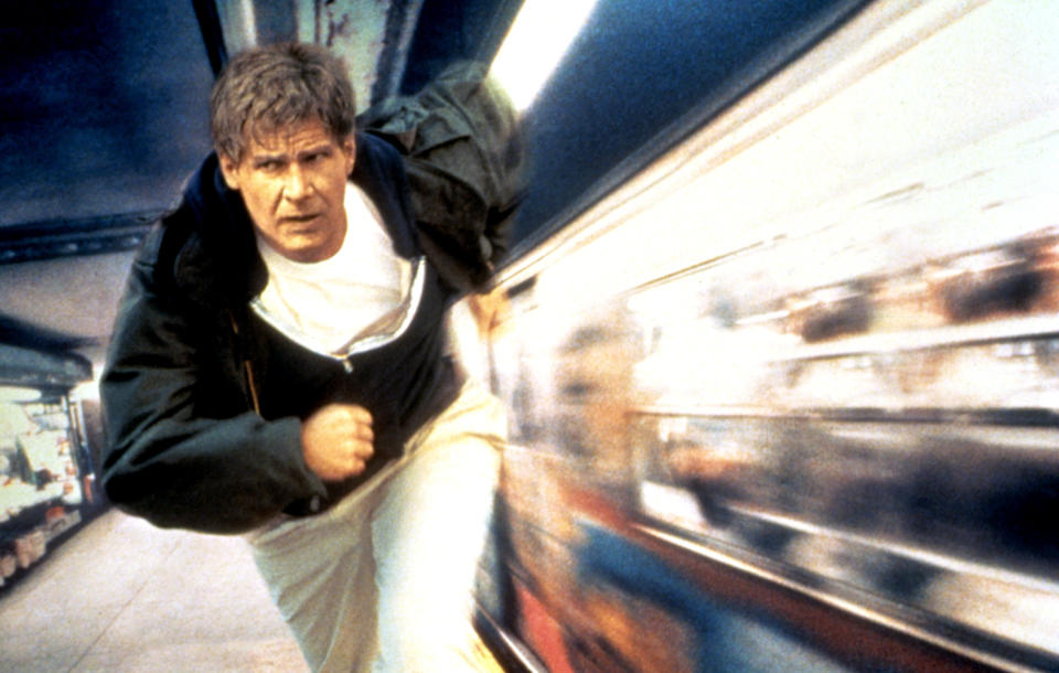 Harrison Ford in ‘The Fugitive.’ 1993 - Credit: Everett Collection