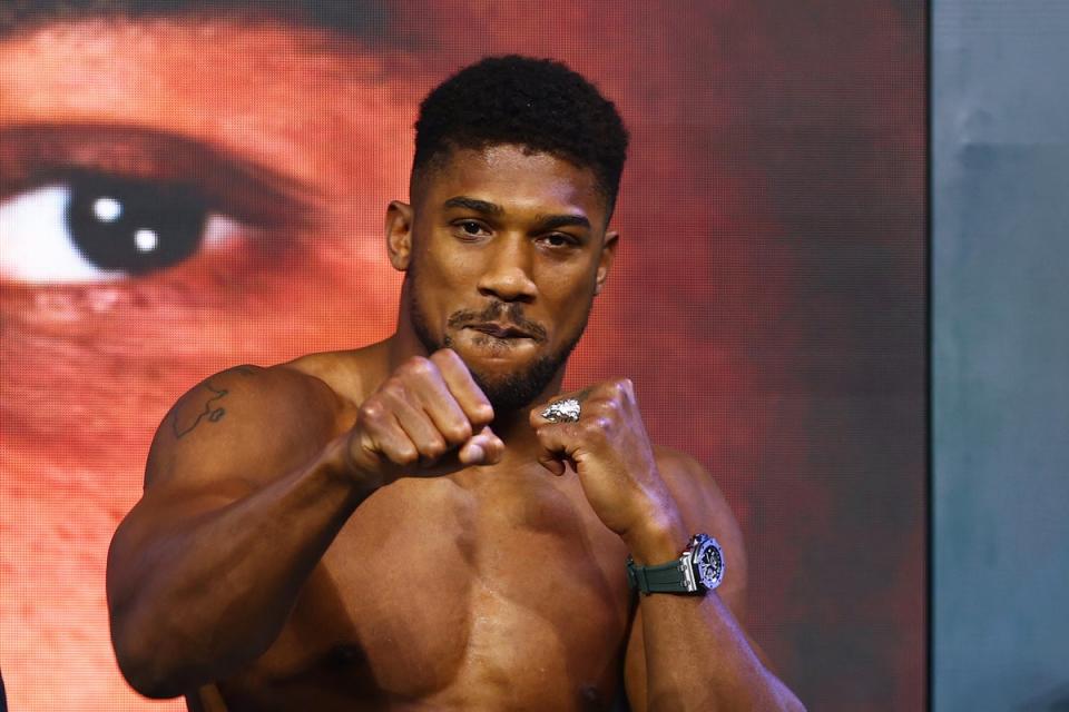 Anthony Joshua weighed in more than four pounds heavier for Saturday’s rematch in Jeddah (Getty Images)