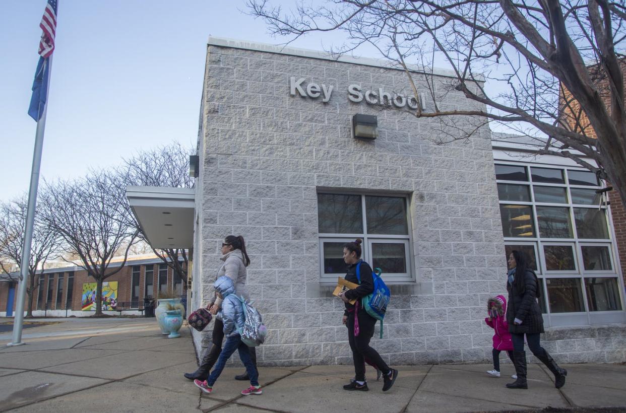 Schools across the U.S. are dealing with many challenges. <a href="https://www.gettyimages.com/detail/news-photo/parents-carla-toro-elsa-sagastizado-and-michelle-posner-news-photo/1128587314" rel="nofollow noopener" target="_blank" data-ylk="slk:Washington Post via Getty Images;elm:context_link;itc:0;sec:content-canvas" class="link ">Washington Post via Getty Images</a>