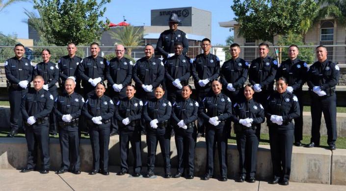 These 21 graduates of the State Center Police Academy joined the Fresno Police Department following the June 30, 2023 graduation ceremony at CrossCity Church.