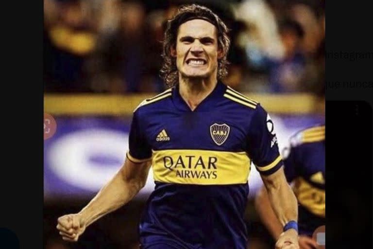 Edinson Cavani y una imagen que pronto será una realidad: será jugador de Boca