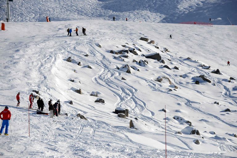 El lugar del accidente de Schumacher, en los Alpes franceses