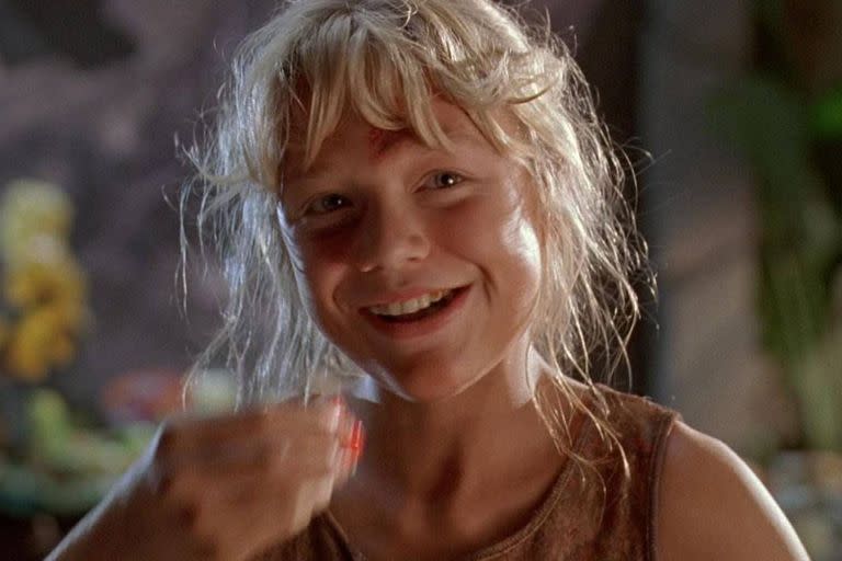 Ariana Richards en una escena de Jurassic Park, la película que la lanzó a la fama mundial cuando tenía 13 años