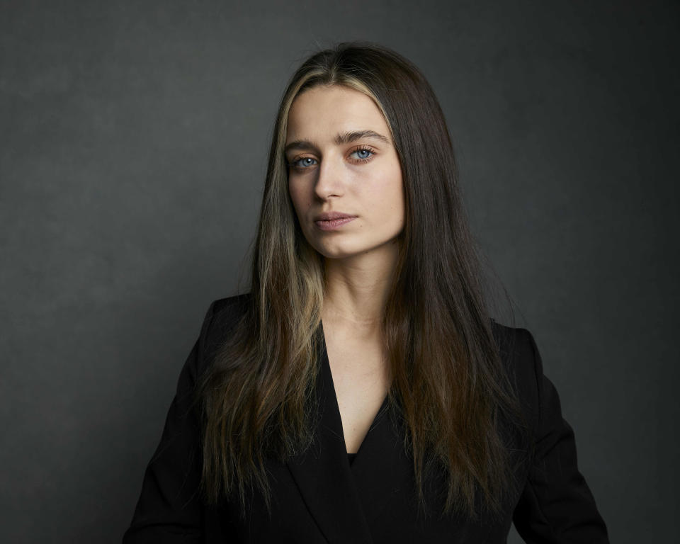 FILE - Field producer Vasilisa Stepanenko poses for a portrait to promote the film "20 Days in Mariupol" at the Latinx House during the Sundance Film Festival, Jan. 22, 2023, in Park City, Utah. Four Associated Press journalists, including Stepanenko, were honored Sunday, Feb. 19, with the George Polk Award for War Reporting for their searing coverage of Russia’s invasion of Ukraine, which Ukrainian officials have credited with saving many lives. (Photo by Taylor Jewell/Invision/AP, File)