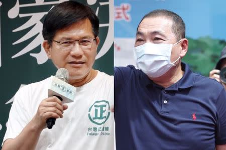 國民黨籍新北市市長侯友宜（右）、民進黨新北市長候選人林佳龍（左）。（合成圖／本報系資料照）