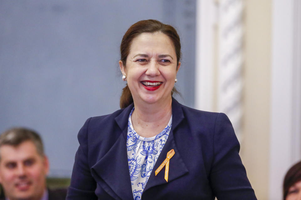 Annastacia Palaszczuk was the first woman elected as premier in Queensland. Source: AAP