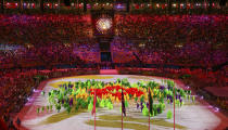 <p>Performers take part in the closing ceremony for the 2016 Rio Olympics. (REUTERS/Vasily Fedosenko) </p>