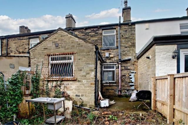 Bradford Telegraph and Argus: The back garden of the property 