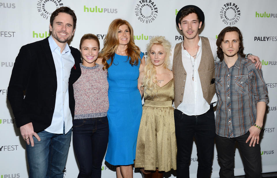 Charles Esten, Hayden Panettiere, Connie Britton, Clare Bowen, Sam Palladio and Jonathan Jackson, 2013