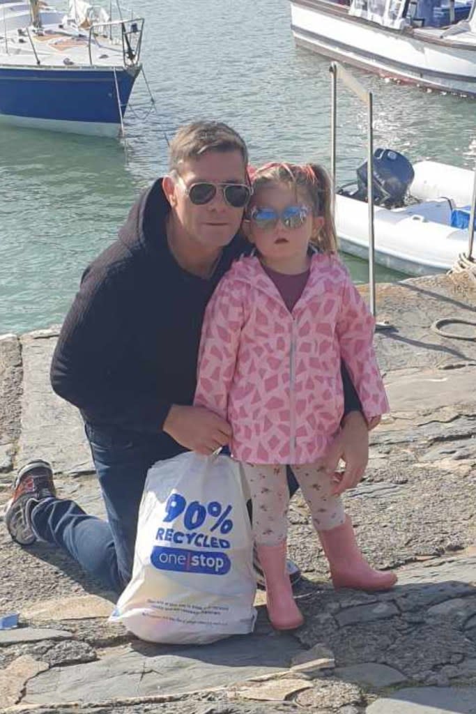 Eva’s grandfather, Jonathan Watkins, will run the Milton Keynes Marathon in England on May 6 to raise nearly $4,000 to help Eva with her learning development and hospital transportation costs. Jonathan Watkins / SWNS