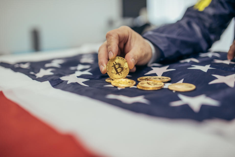 bitcoin united states flag