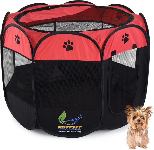 Corralito para perros o gatos, plegable transportable