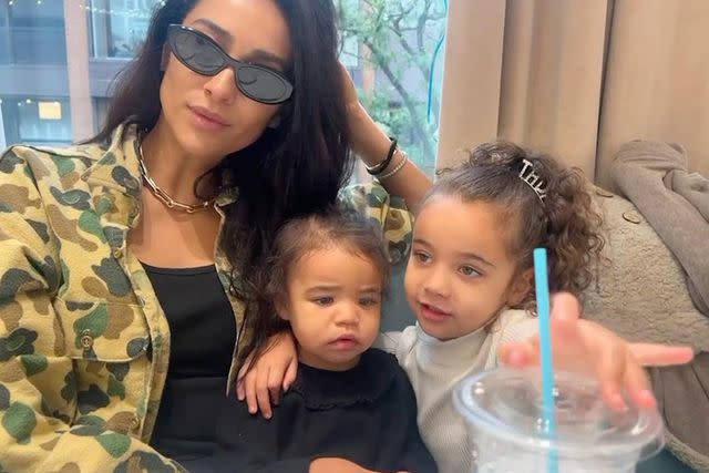 <p>Shay Mitchell/ Instagram</p> Shay Mitchell with her daughters Rome Babel and Atlas Noa Babel.