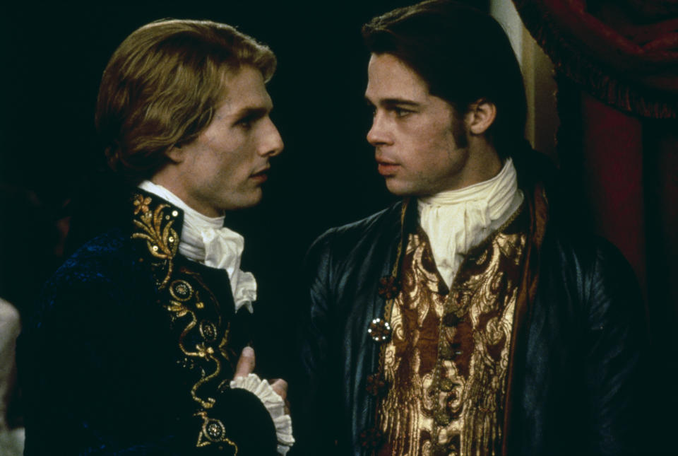 Tom Cruise and Brad Pitt star in Interview with the Vampire: The Vampire Chronicles. (Photo by Francois Duhamel/Sygma via Getty Images)