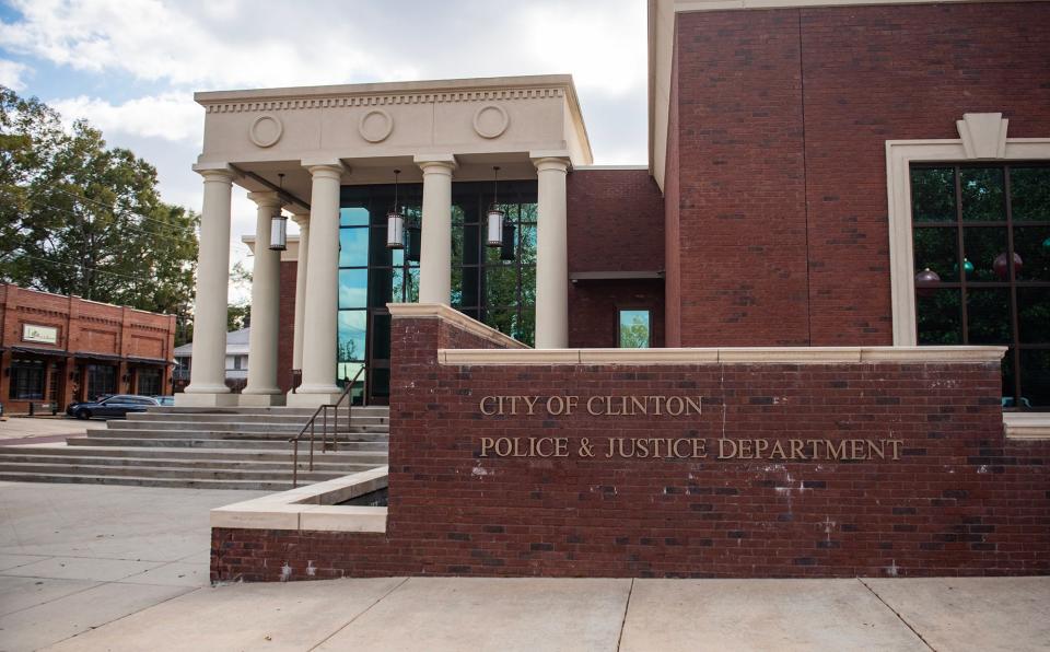 The City of Clinton Police and Justice Department is located in Old Towne in Clinton, Miss., seen on Wednesday, Nov. 22, 2023.