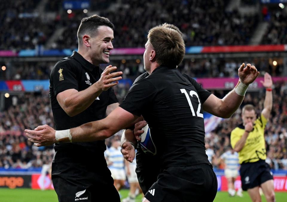 Easy street: New Zealand sailed into the Rugby World Cup final (Getty Images)