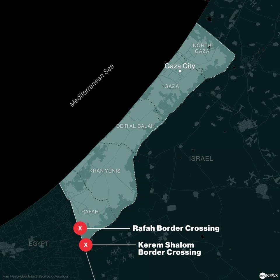 PHOTO: Map of Gaza and Israel (ABC News)