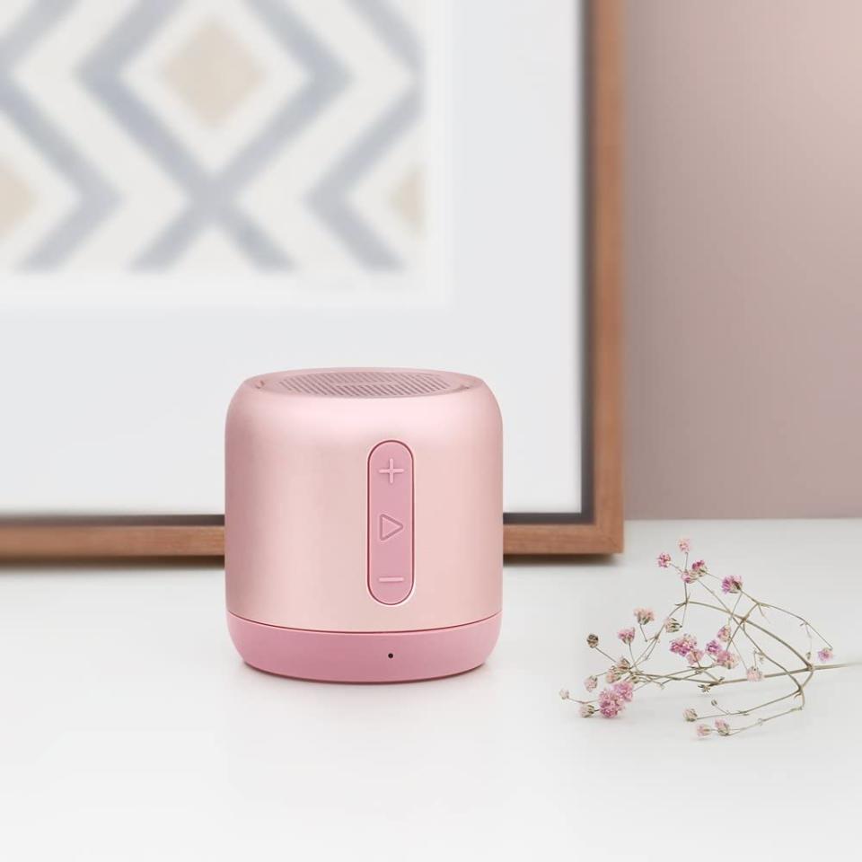 Anker SoundCore Mini Bluetooth Speaker in Pink. Image via Amazon.