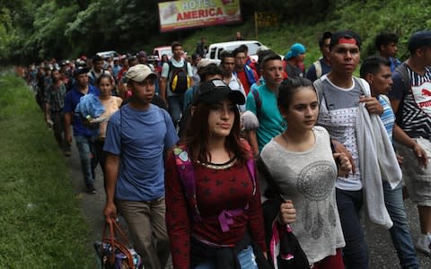 Migrant caravan - Credit: Getty