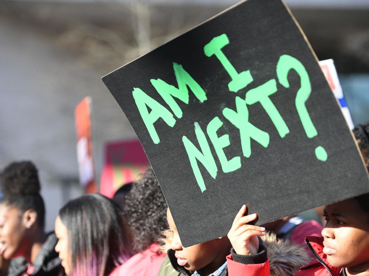 People arrive for the March for our Lives rally against gun violence in Washington DC: AFP/Getty