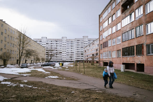 A residential area in the suburbs of Narva. (Alessandro Rampazzo for NBC News)