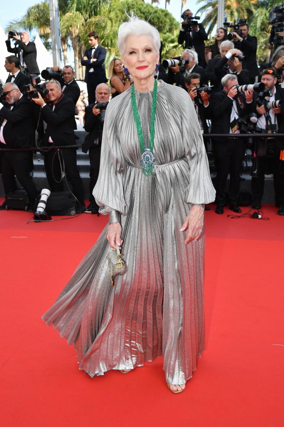 Maye Musk Silver Gown 2022 Cannes Red Carpet